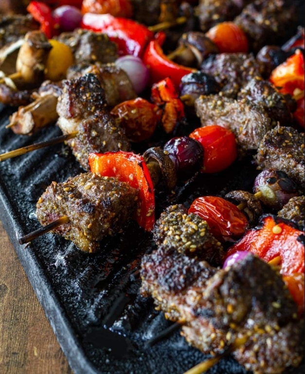 keto lunch ideas Keto Za'atar Crusted Steak Kebabs