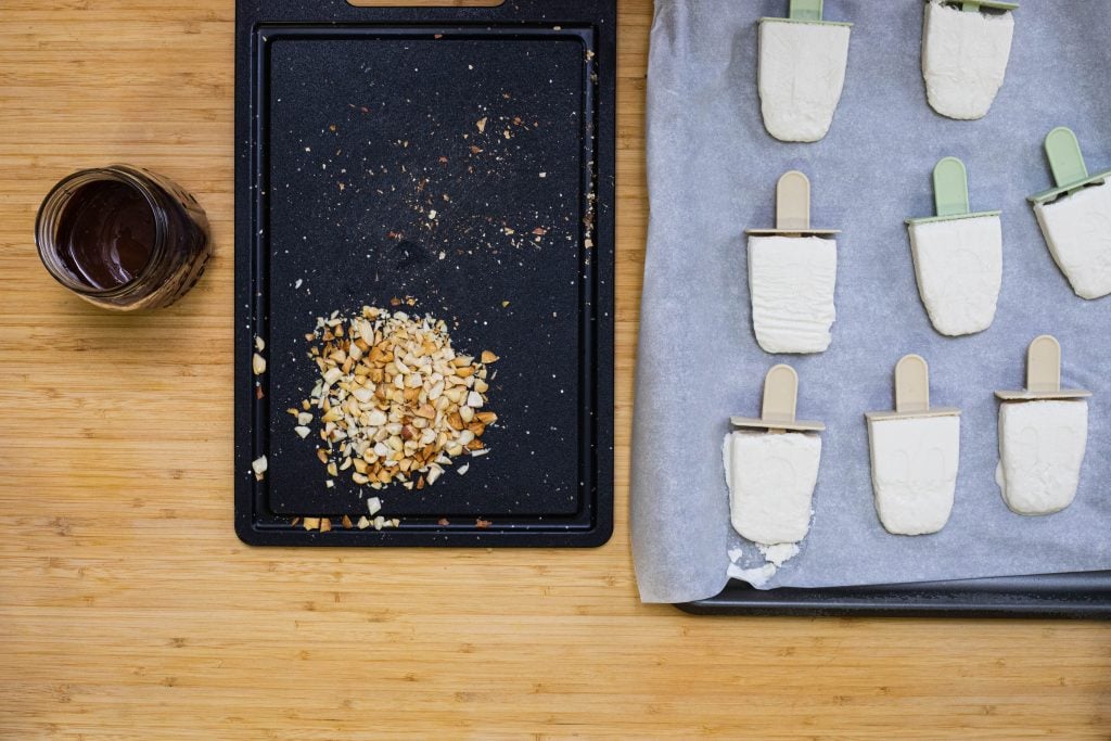 removing ice creams from molds