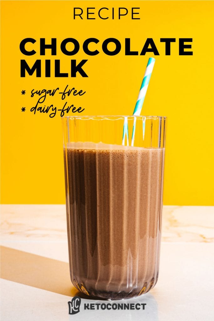 EASY keto chocolate milk recipe using just 3 simple ingredients