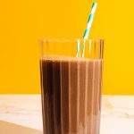 keto chocolate milk close up