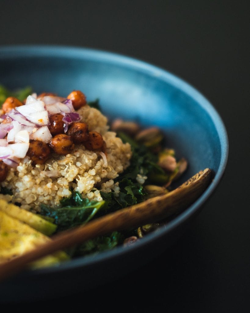 dish with quinoa
