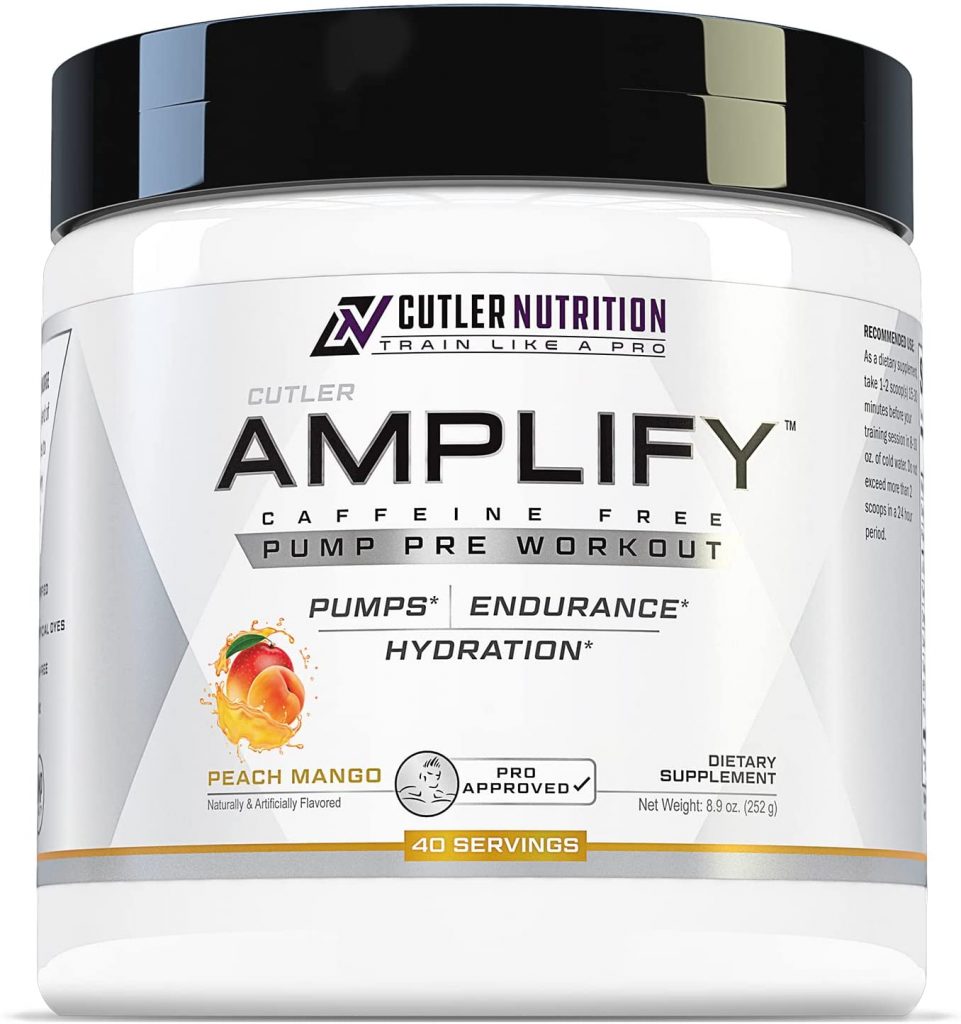 Amplify Caffeine Free Pre Workout for Men and Women