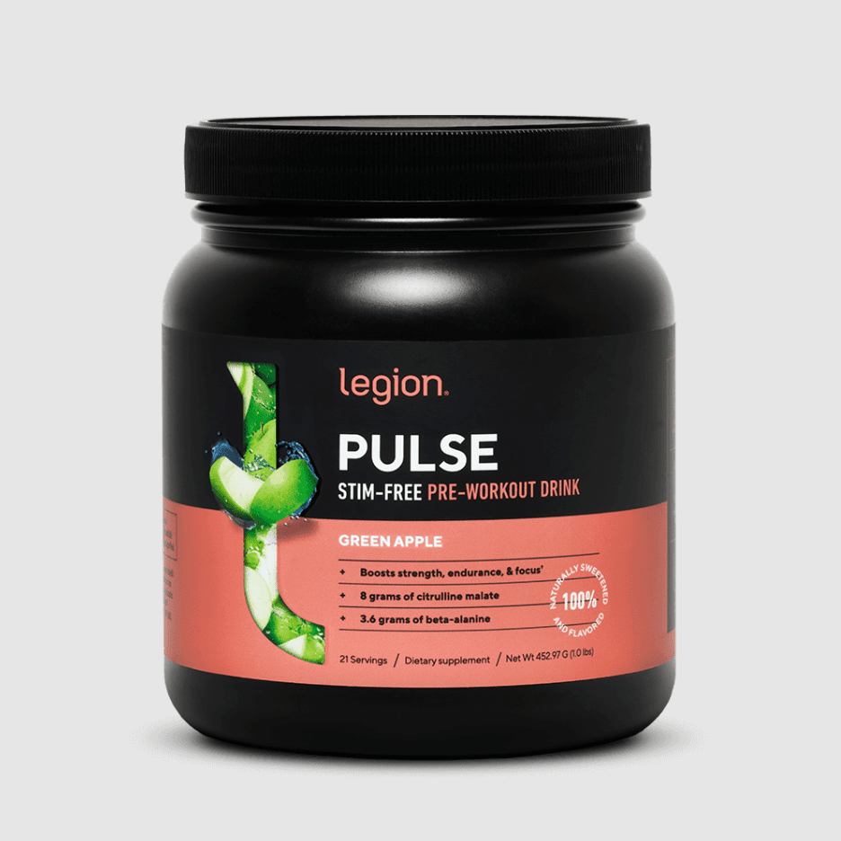 best non stim pre workout Legion Pulse Caffeine Free Pre Workout