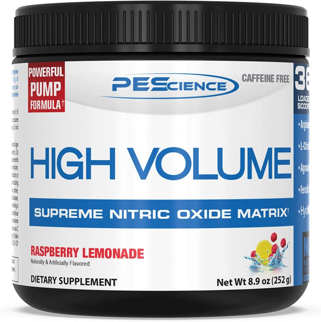 best non stim pre workout PEScience High Volume Nitric Oxide Booster
