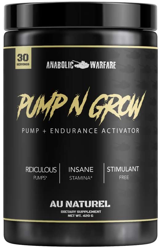 best non stim pre workout Pump-N-Grow Muscle Pump and Nitric Oxide Boosting Supplement