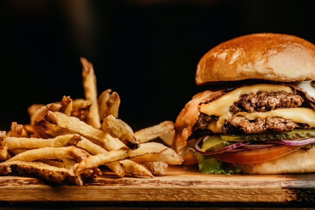shake shack keto burger with fries