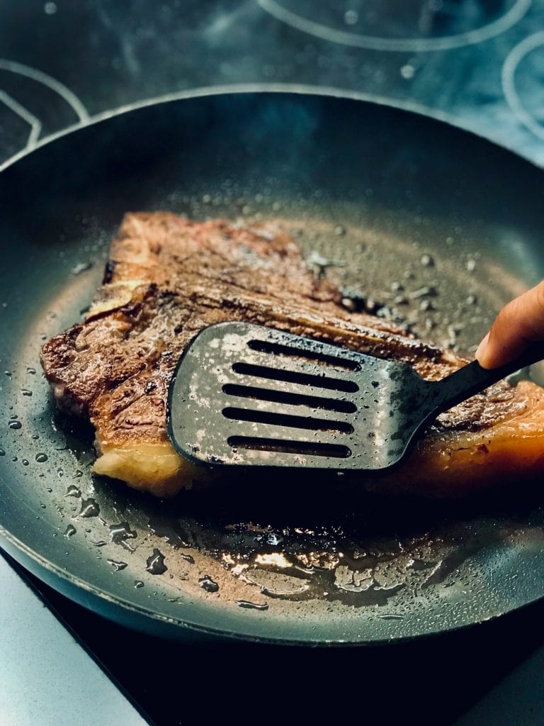 cooking steak