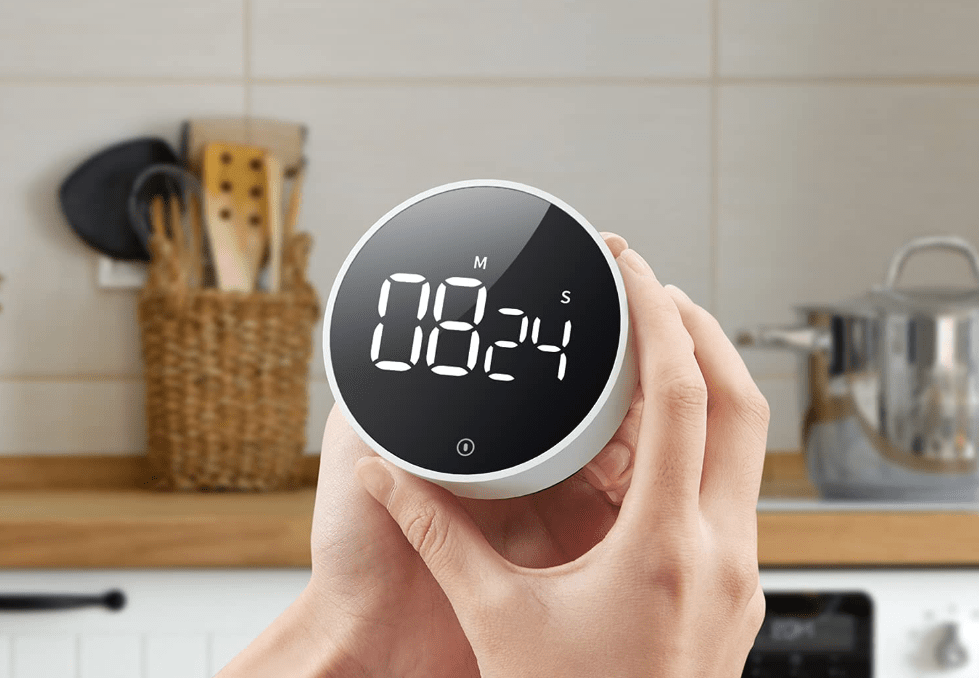 best kitchen timer hands holding stylish kitchen timer