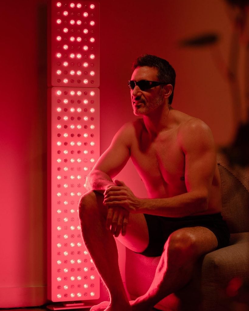 how often should you do red light therapy man using Joovv Red Light Therapy