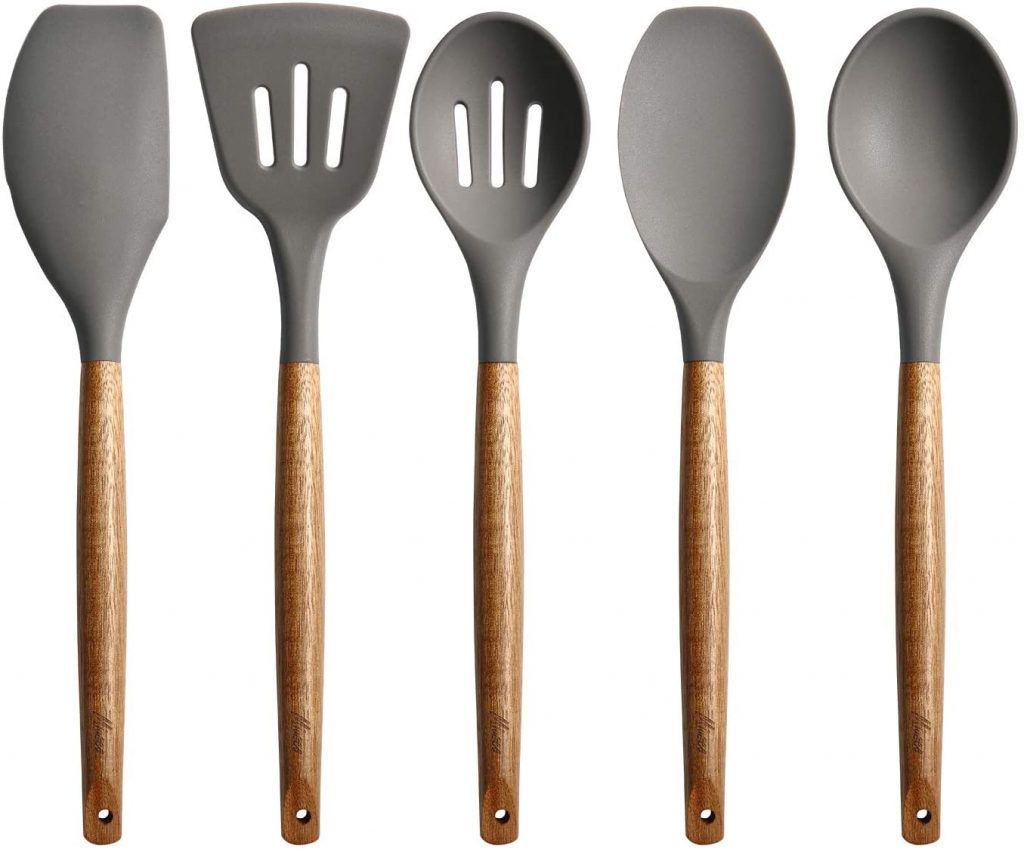 Oannao Silicone Cooking Utensils Set (Khaki)