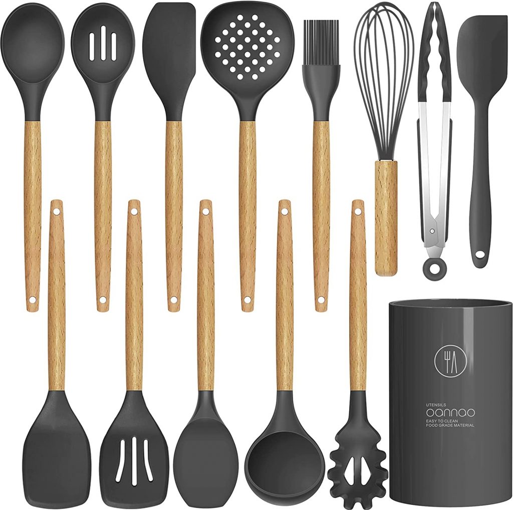 best kitchen utensil set Oannao 14-Piece Silicone Cooking Utensil Set