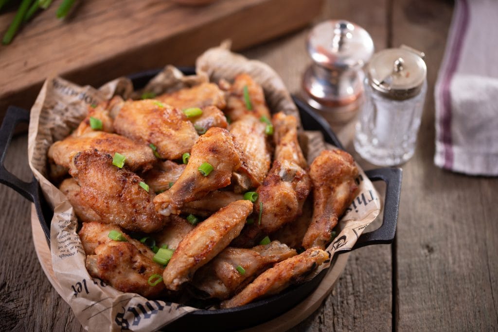 salt and vinegar wings Salt and Vinegar Wings served in a bowl