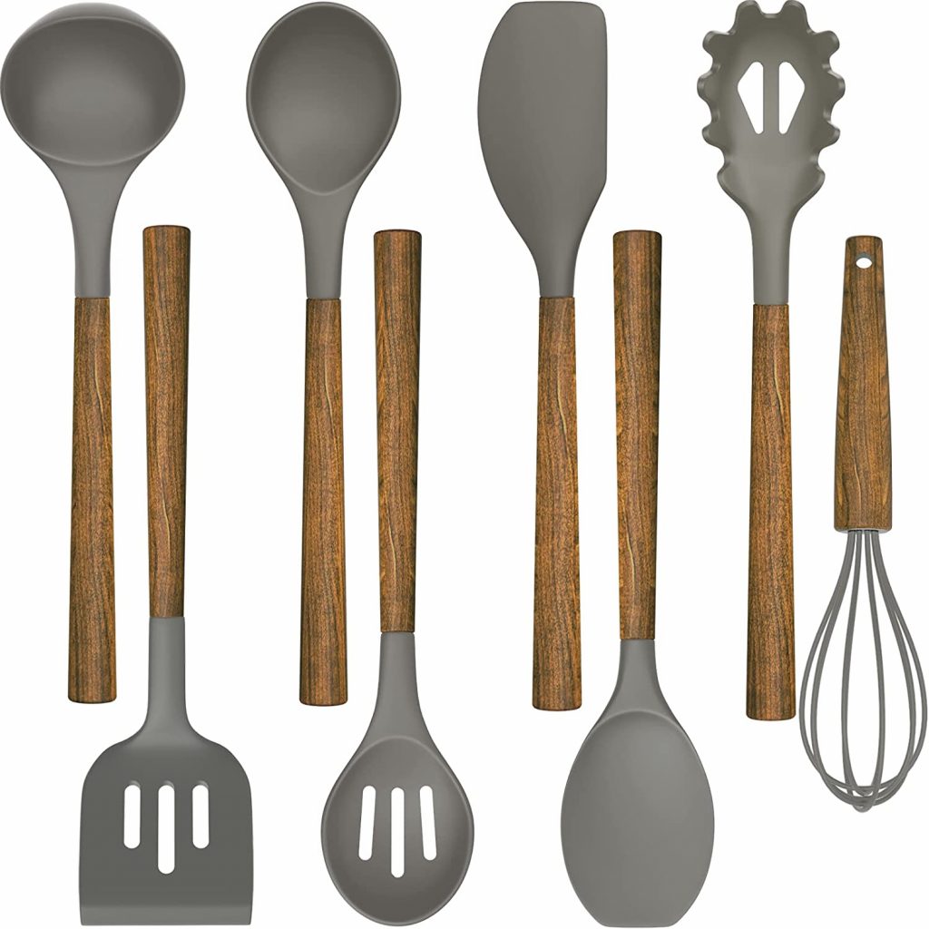 Oannao Silicone Cooking Utensils Set (Khaki)