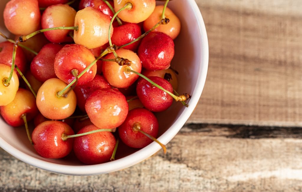 cherries in the bowl