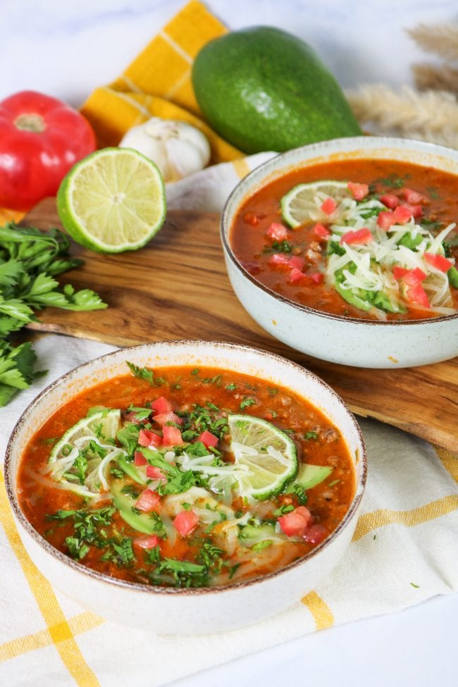 keto taco soup