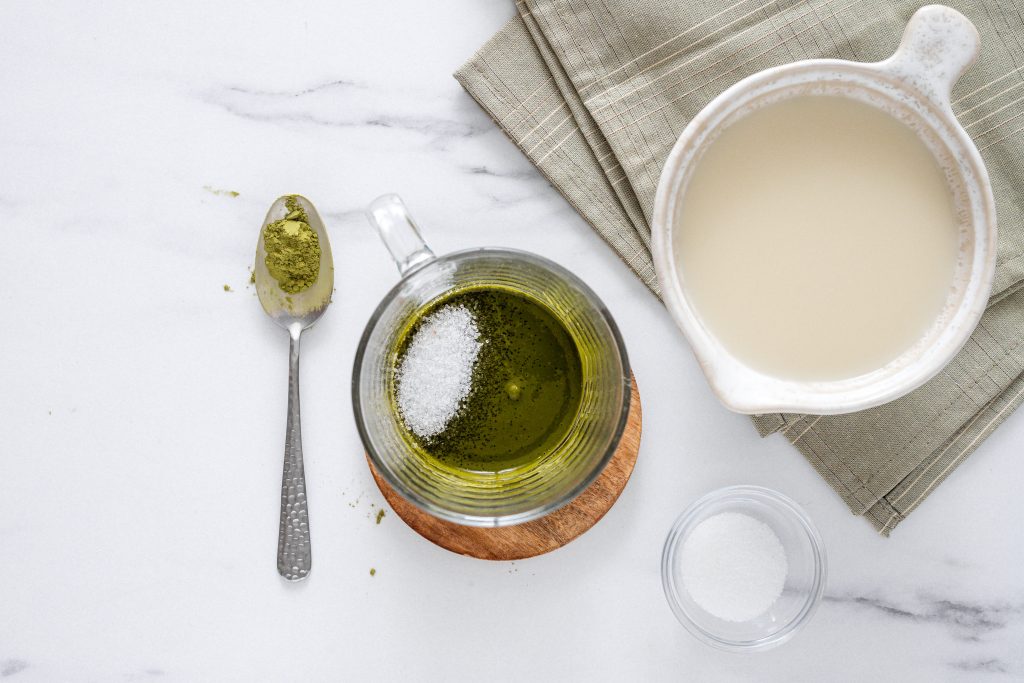 keto matcha latte matcha powder with almond milk