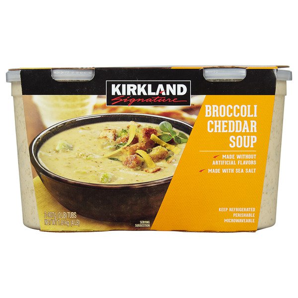 low carb soups canned Broccoli Cheddar Soup from Costco