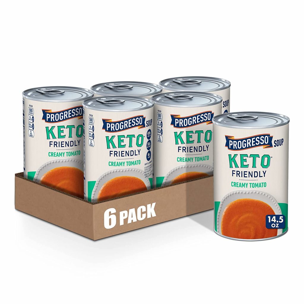 low carb soups canned Keto Creamy Tomato Soup from Progresso