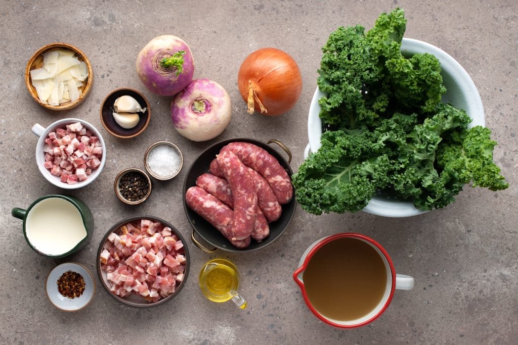 Keto Zuppa Toscana ingredients