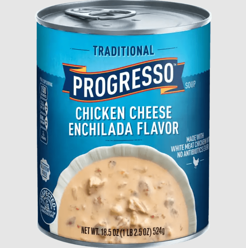 low carb soups canned Traditional Chicken Enchilada Soup from Progresso