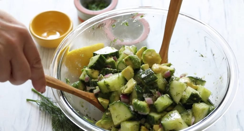 Avocado and cucumber salad