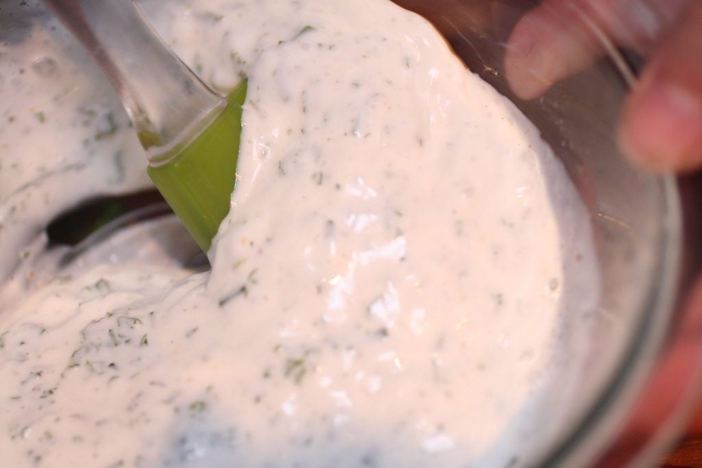 preparing ranch dressing