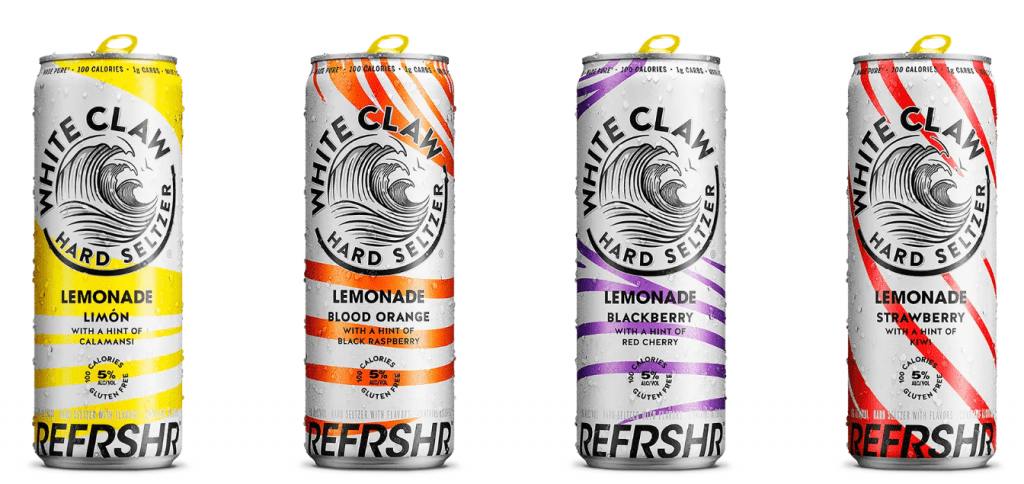 Solid White Claw Seltzer Lemonade Fridge