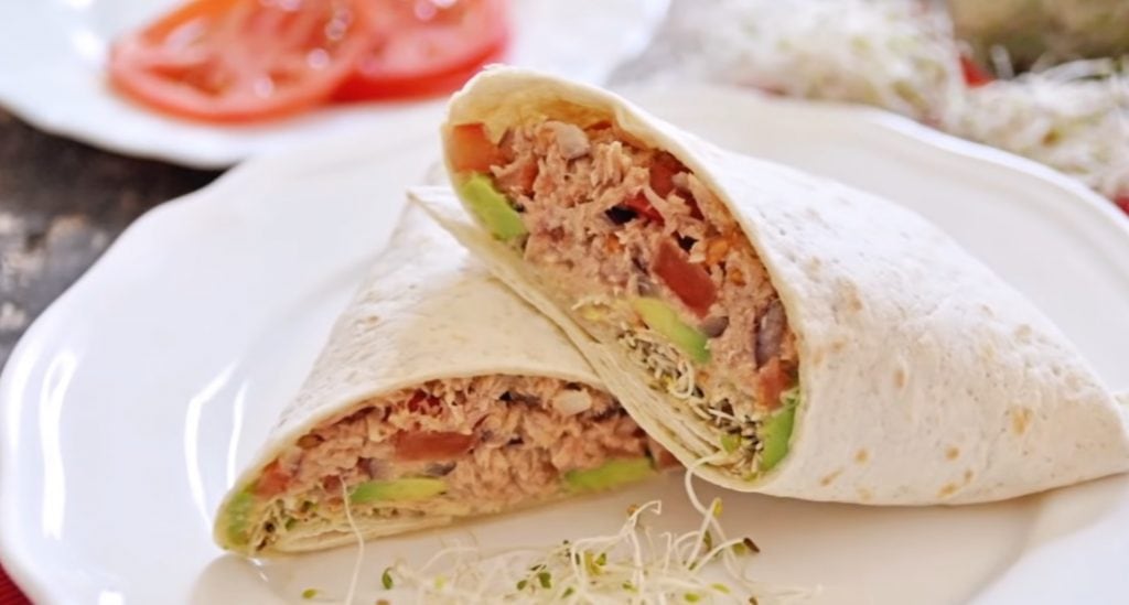 jicama wraps Avocado and Tuna Wrap