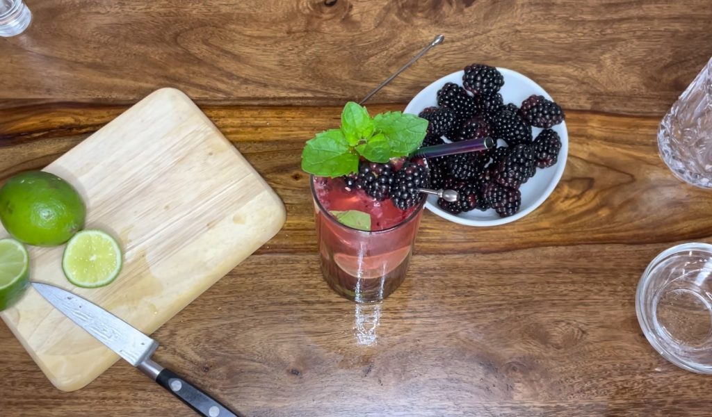 keto cocktails blackberry mojito