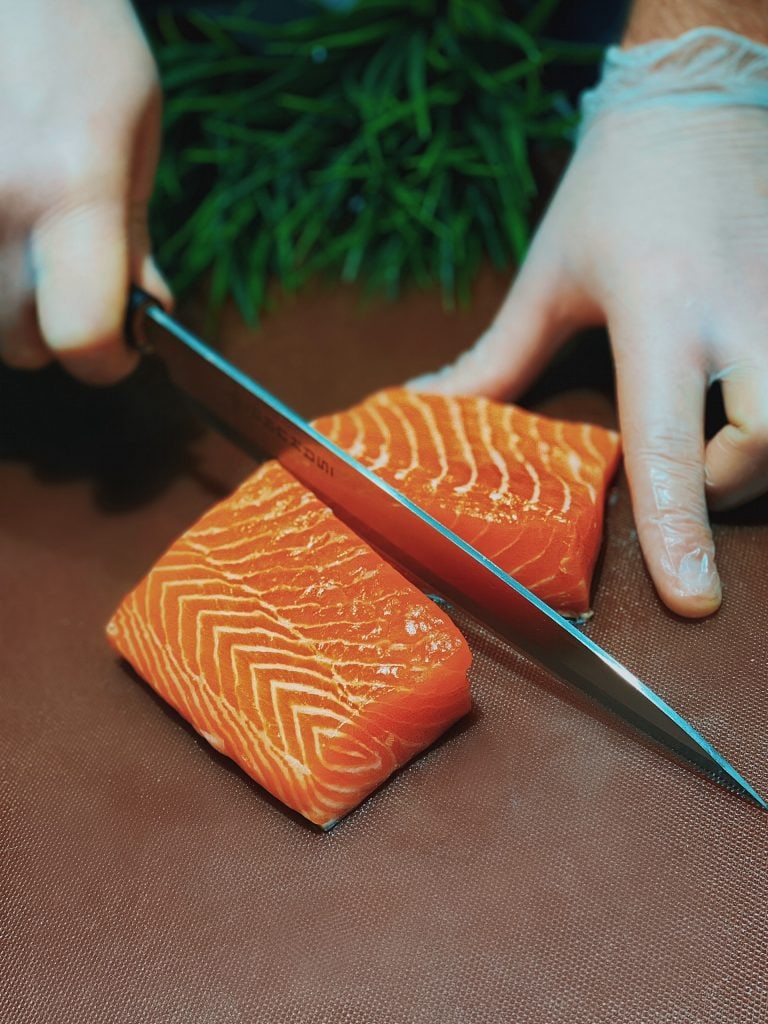 salmon slices