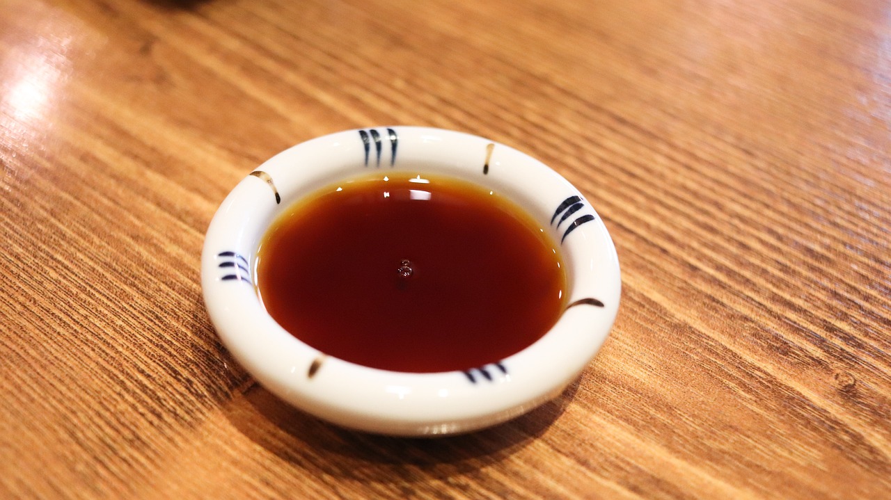 saucer of soy sauce