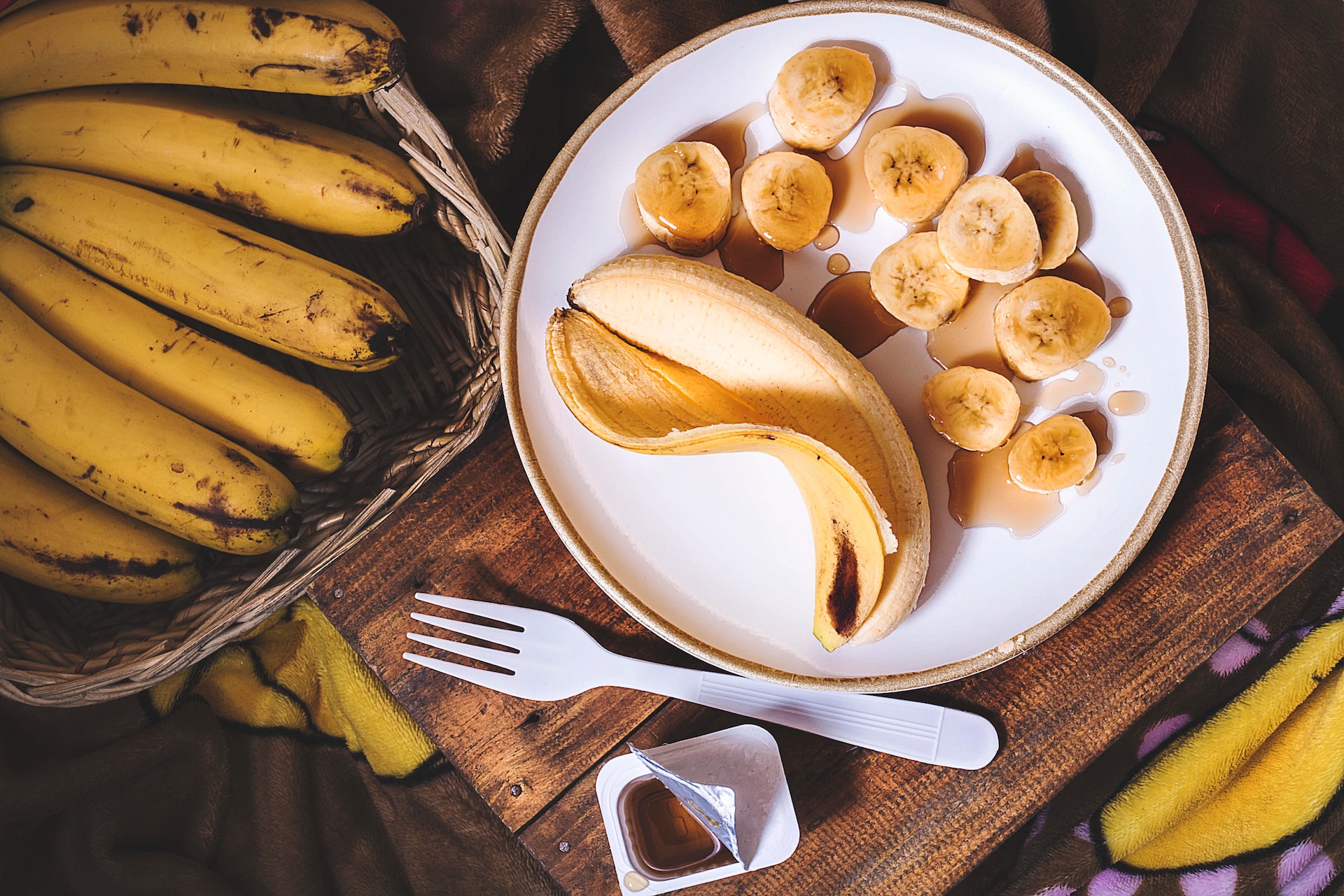 banana on a plate